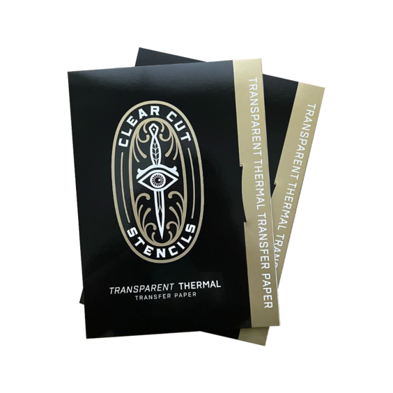 Pakke med 25 Clear Cut Stencils - Transparent A4 termisk papir (8.5" x 11")