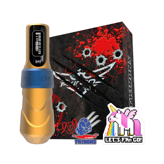 FK Irons Flux Max med 2x PowerBolt II - 4.0 mm Slag - Logan (Gul/mat blå)