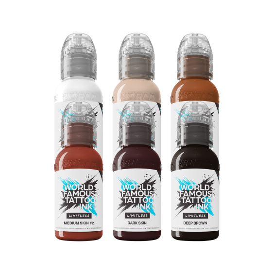 World Famous Limitless tatoveringsblæk - Michele Turco portrætsæt - 6 x 30 ml
