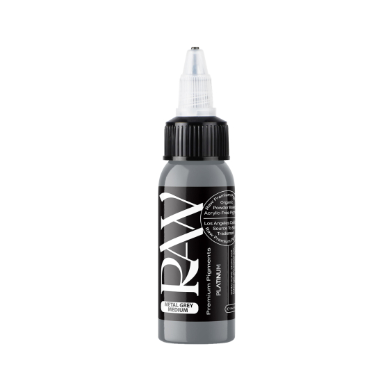 Raw Pigments Platinum - Metal Grey Medium Tatoveringsblæk - 30ml