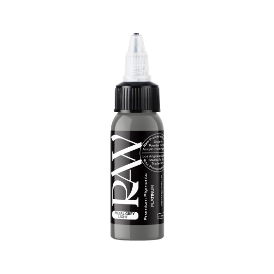 Raw Pigments Platinum - Metal Grey Light Tatoveringsblæk - 30ml