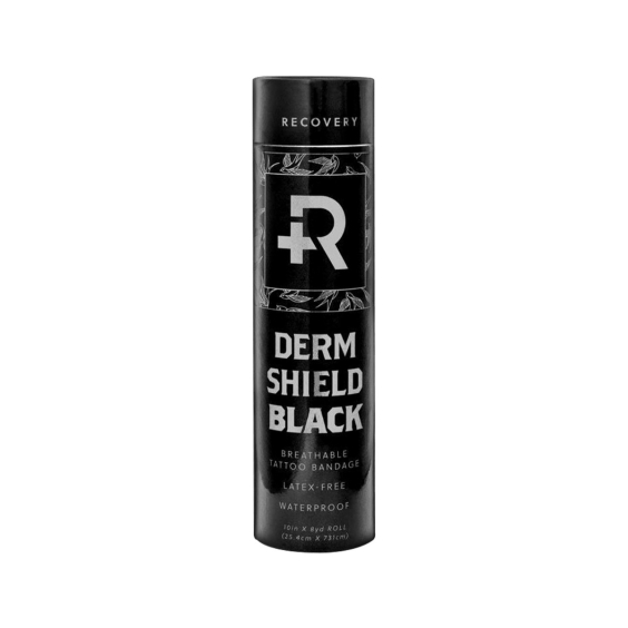 Recovery Derm Shield Beskyttende tatoveringsfilm - 25 cm x 7,3 m - Sort